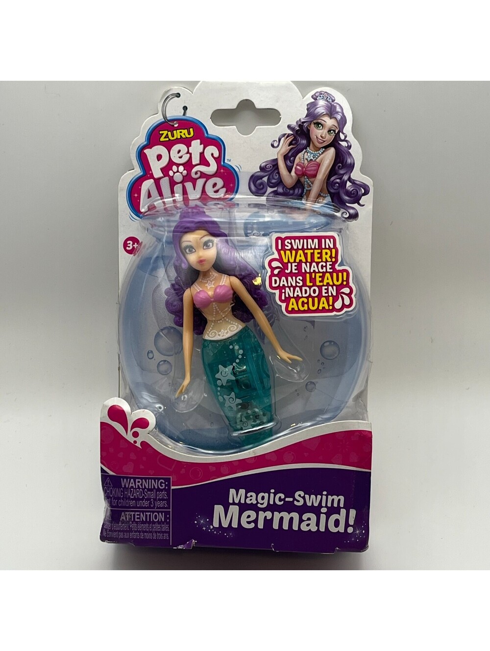 ZURU Pets Alive Magic Swimming Mermaid Water Activated Toy New Sealed